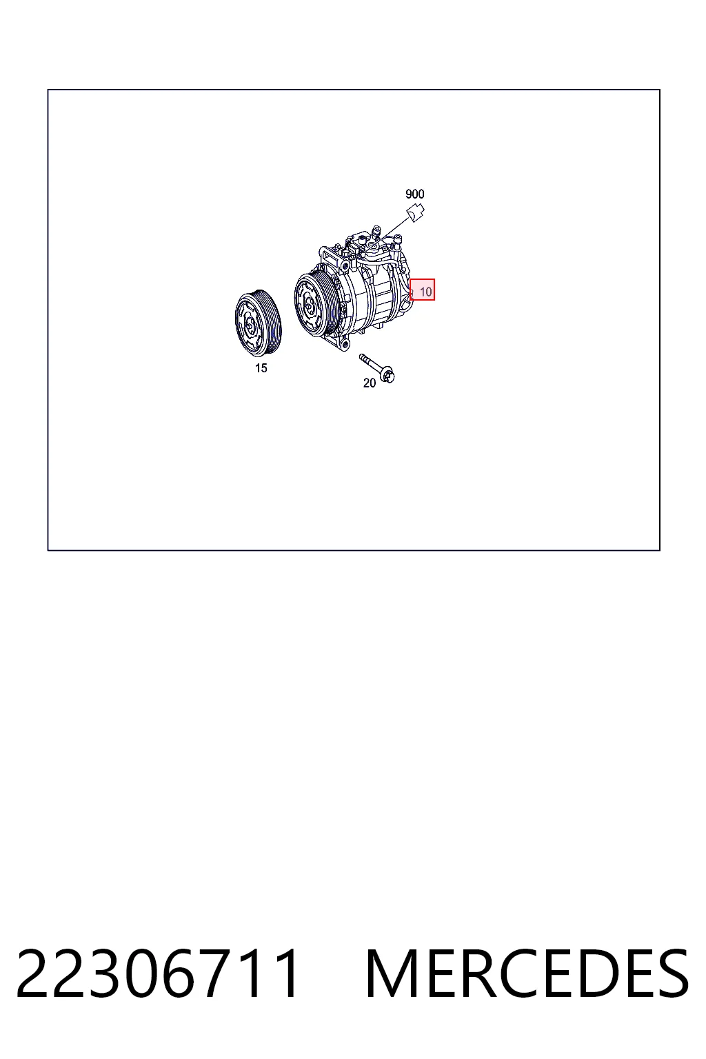 22306711 Mercedes Компресор холодоагенту