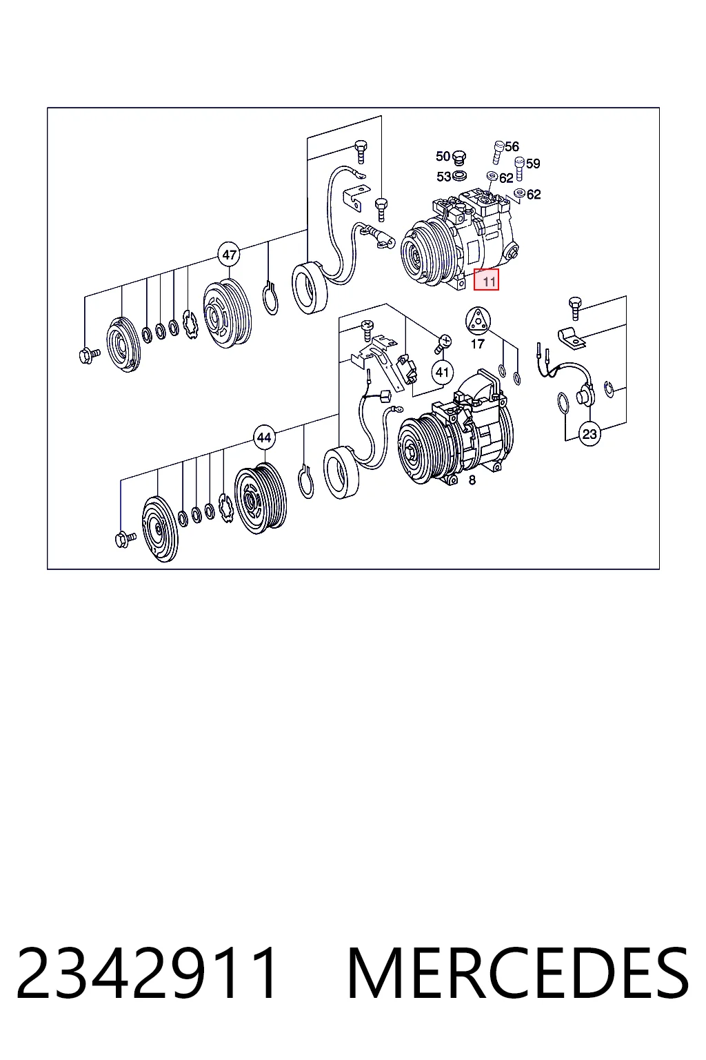 2342911 Mercedes Компресор холодоагенту