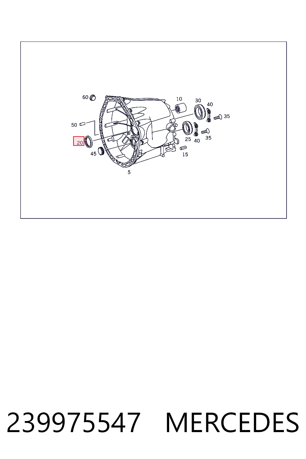 239975547 Mercedes Сальник АКПП/КПП, вхідного/первинного вала