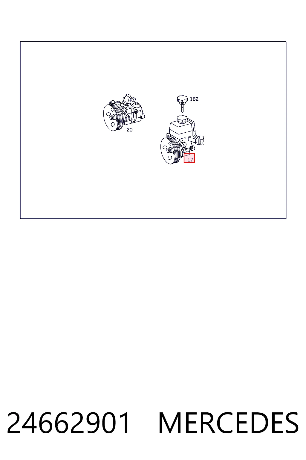 24662901 Mercedes Насос гідропідсилювача