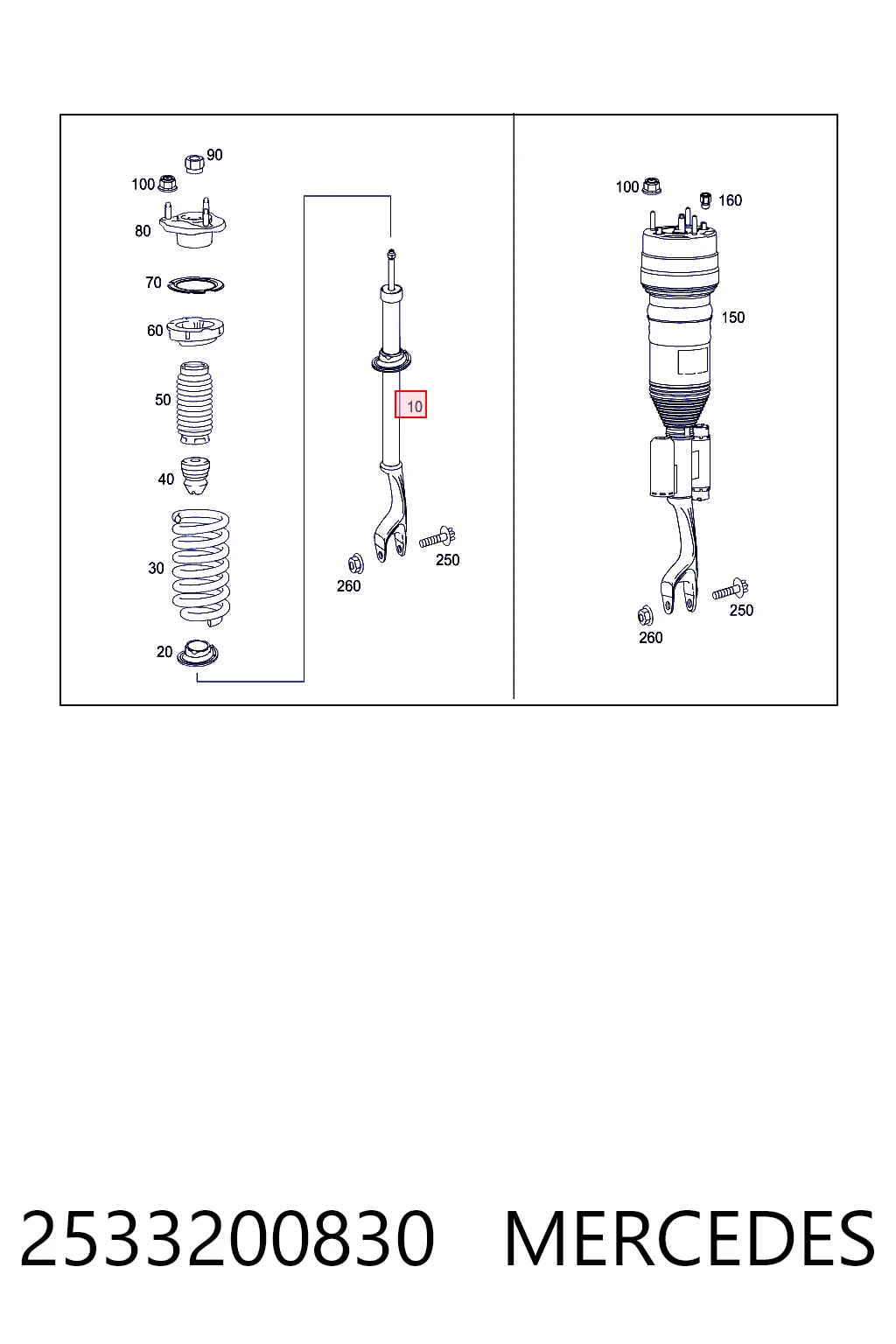 Амортизатор передній, правий AND 30413020 ціна, від 66.44 USD