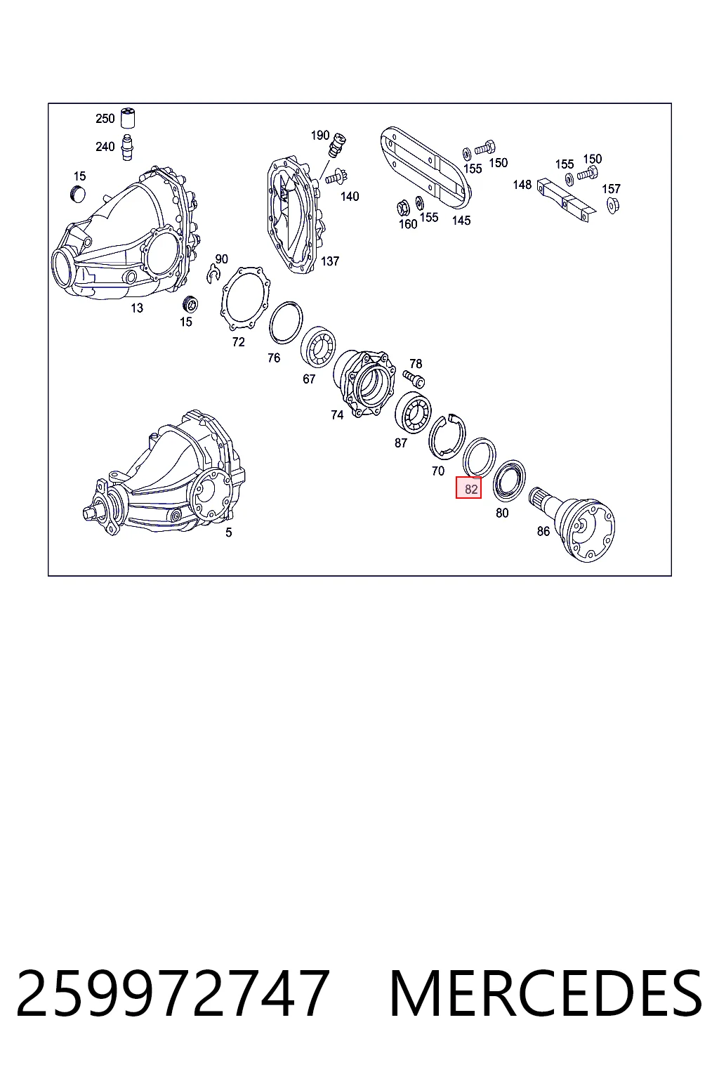 259972747 Mercedes Сальник редуктора заднього моста