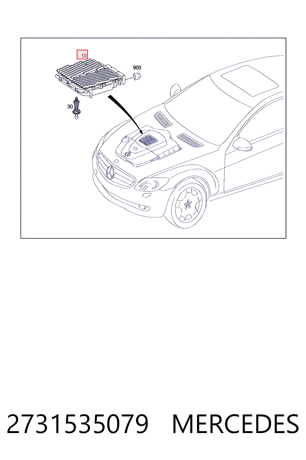 Купити A273153567987 Mercedes Модуль управління двигуном