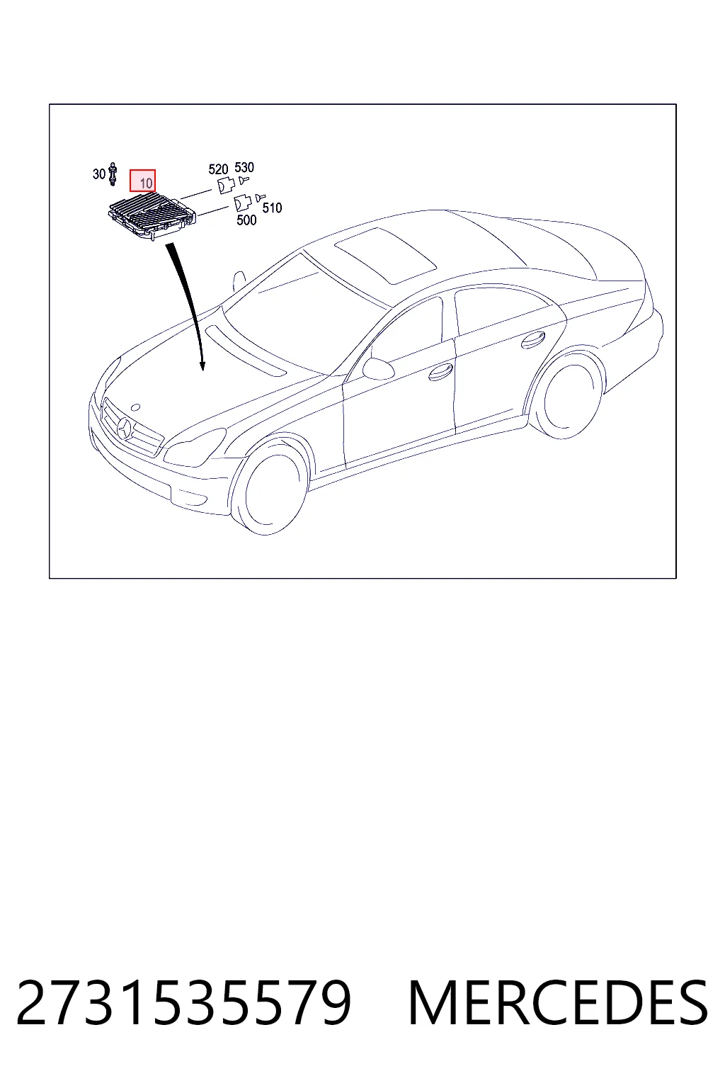 Електронний блок керування двигуном A273153557987 Mercedes