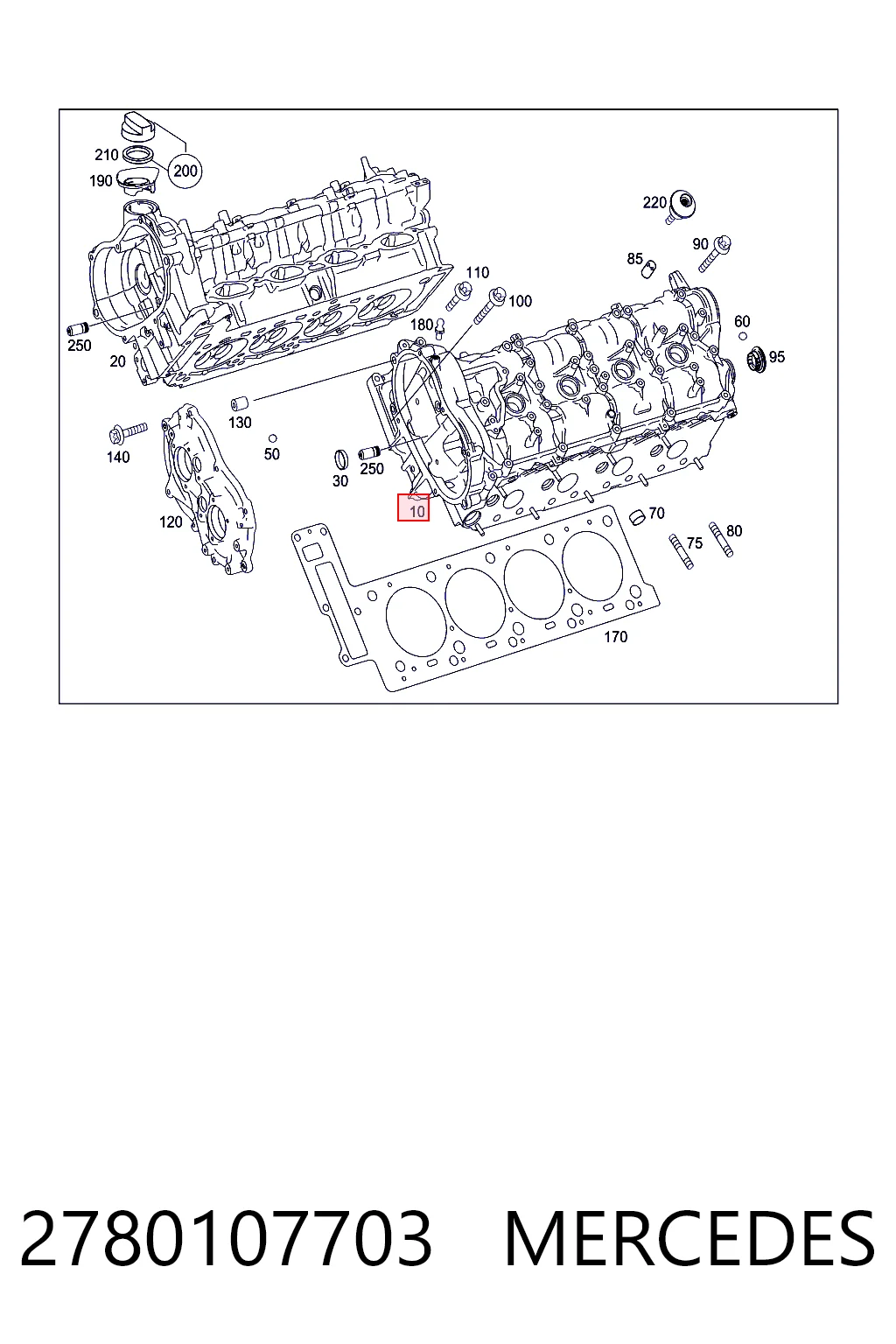 Головка циліндрів на Mercedes E  W212