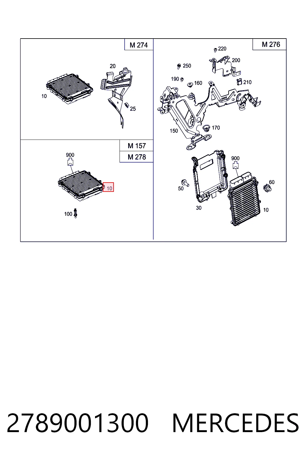 Купити A278900130087 Mercedes Модуль управління двигуном