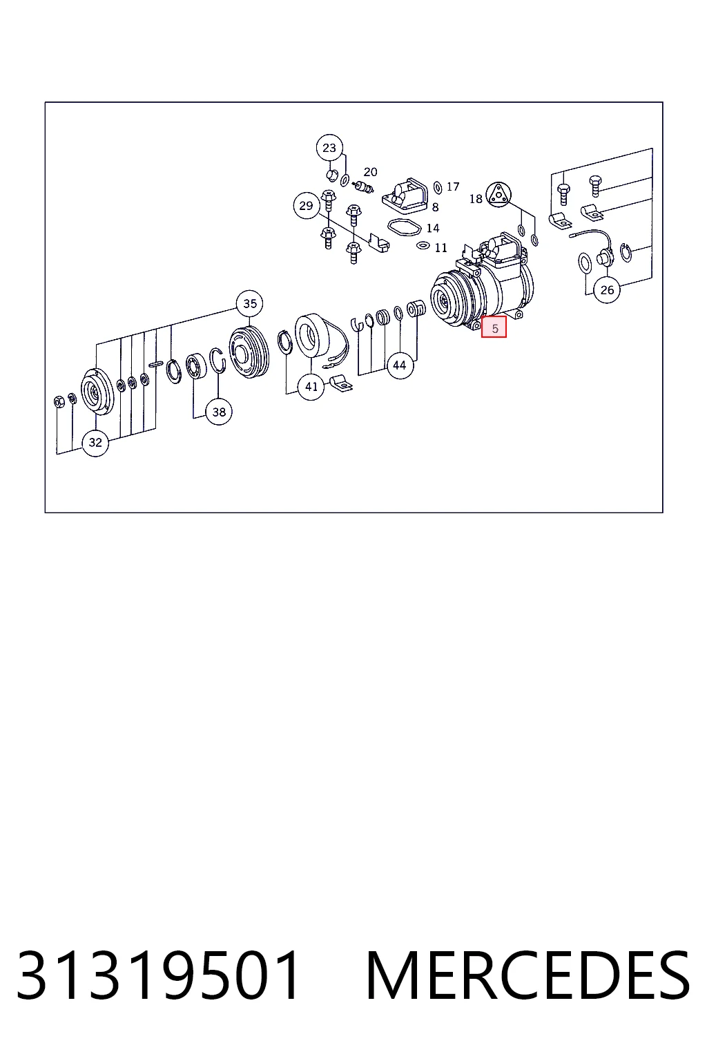 31319501 Mercedes Компресор холодоагенту