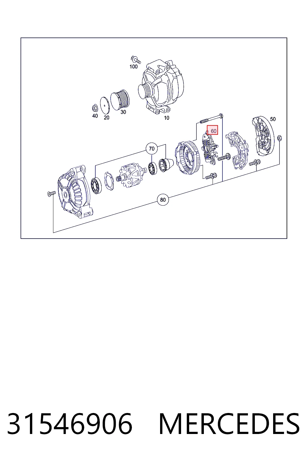 31546906 Mercedes Реле-регулятор (напруги)