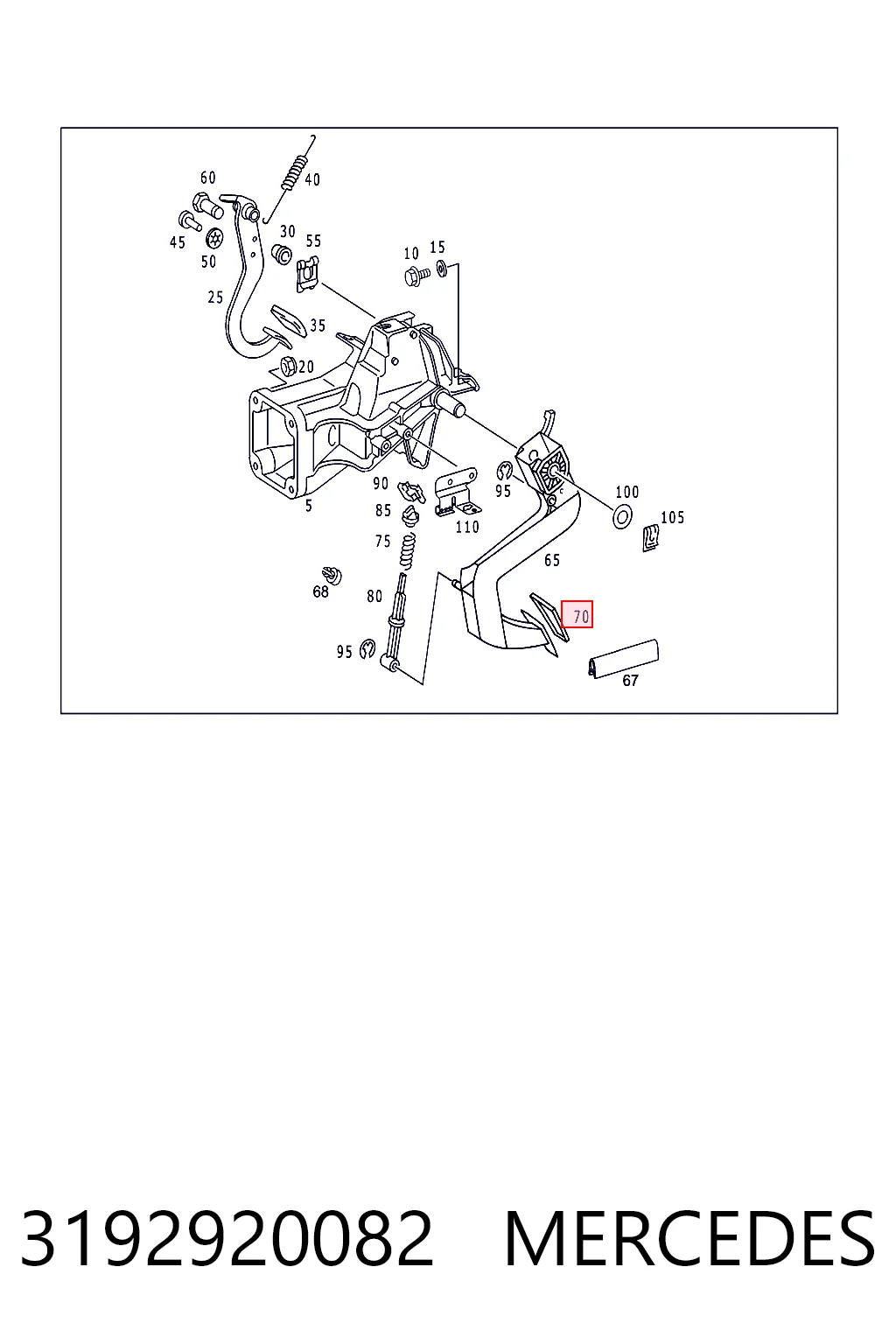 Накладка педалі зчеплення Chrysler 5117904AA
