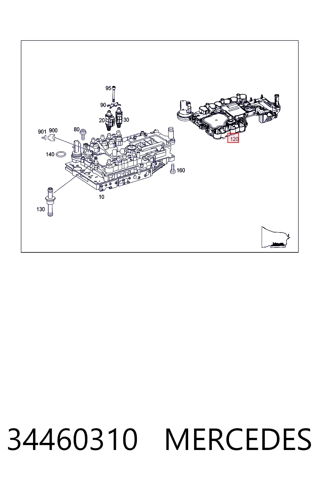 34460310 Mercedes Електронна плата АКПП