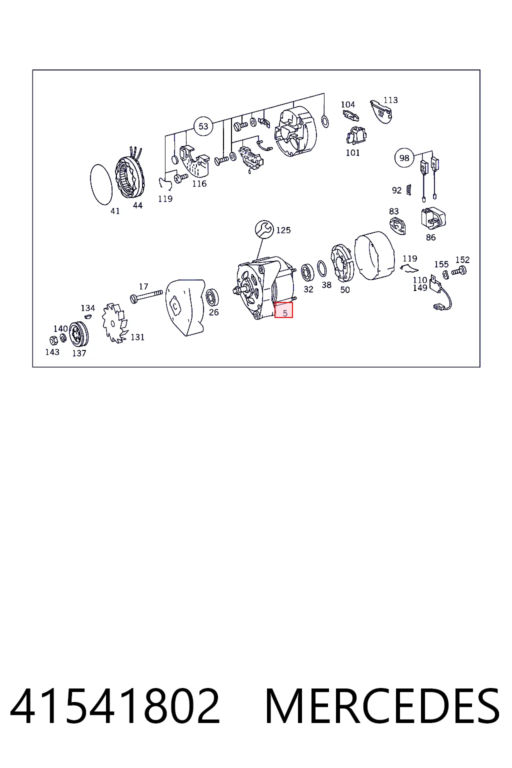 41541802 Mercedes Авто генератор