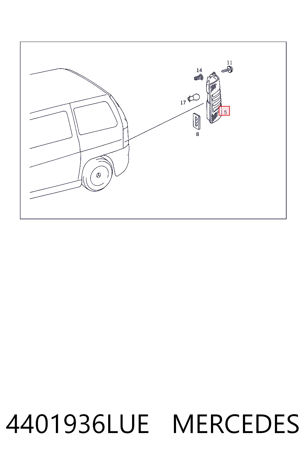  Лівий стоп Mercedes Vito 1