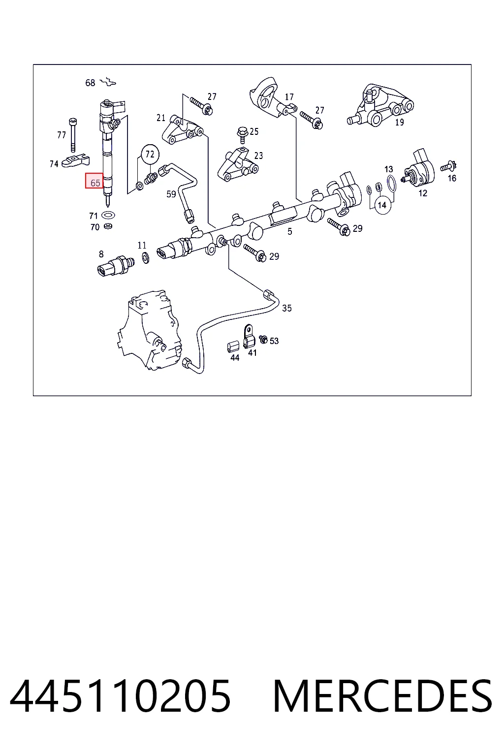 Форсунка паливна Mercedes A613070098787 ціна, від 88.68 USD