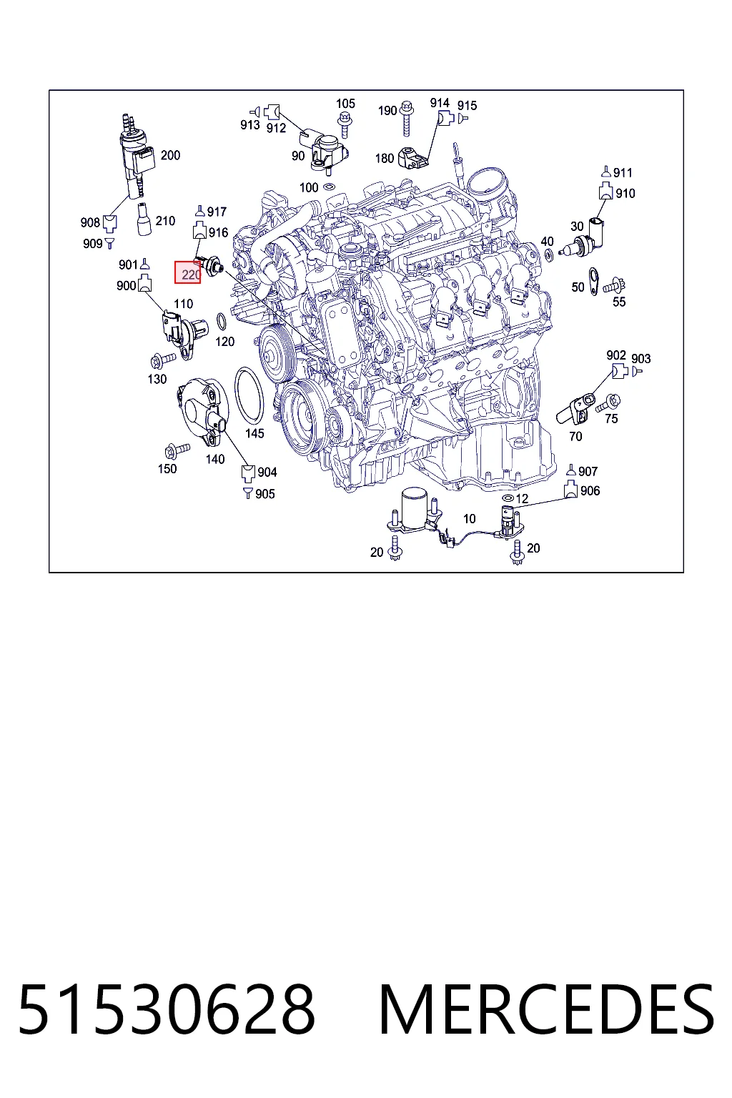51530628 Mercedes Датчик показника тиску масла