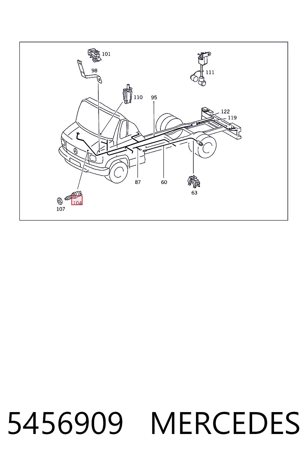 5456909 Mercedes Лягушка стоп-сигналу