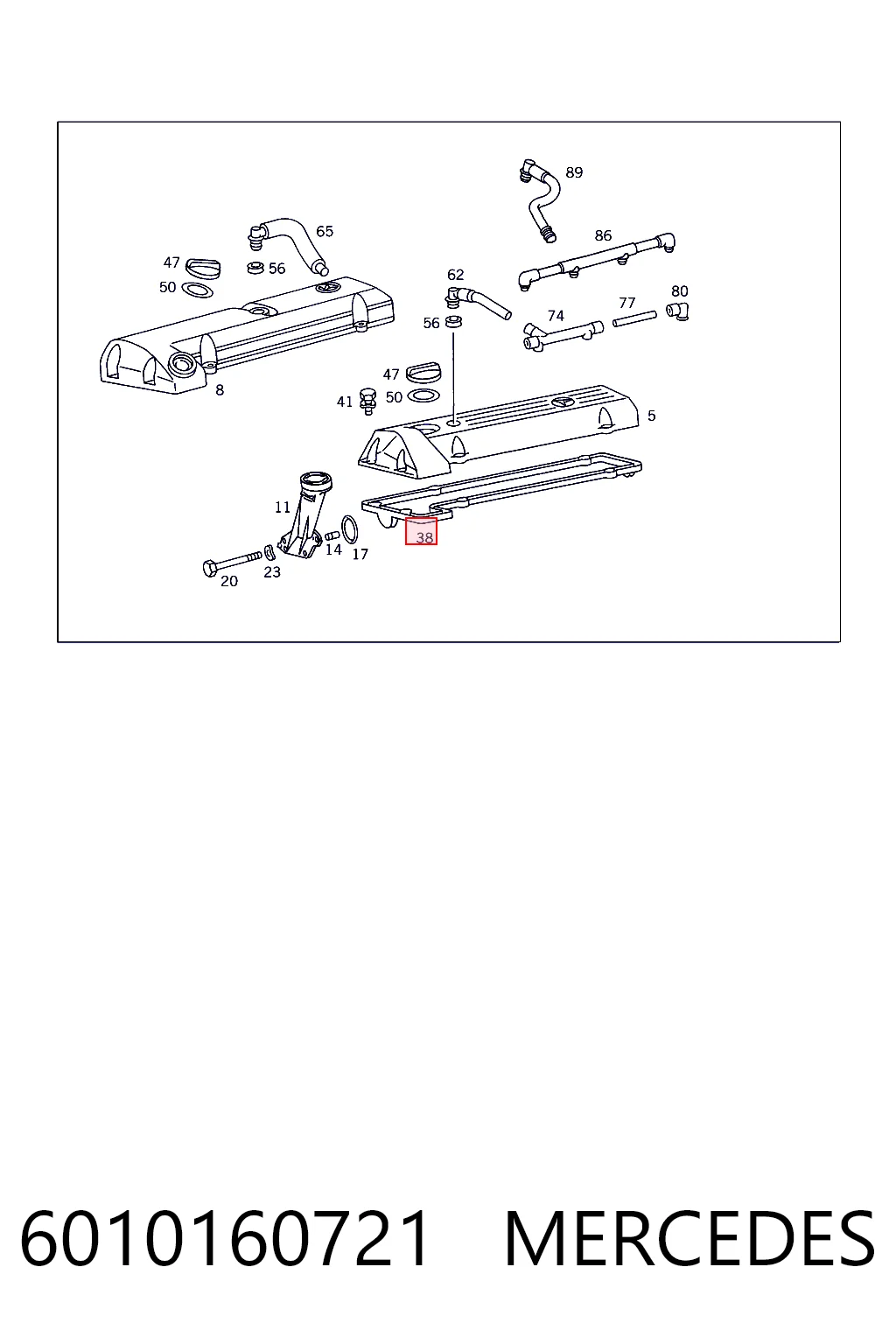  Прокладка клапанної кришки Mercedes Benz Truck TRUCK T2/LN1 