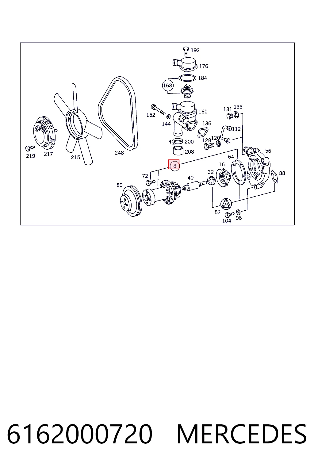 Купити Помпа Mercedes 100  631