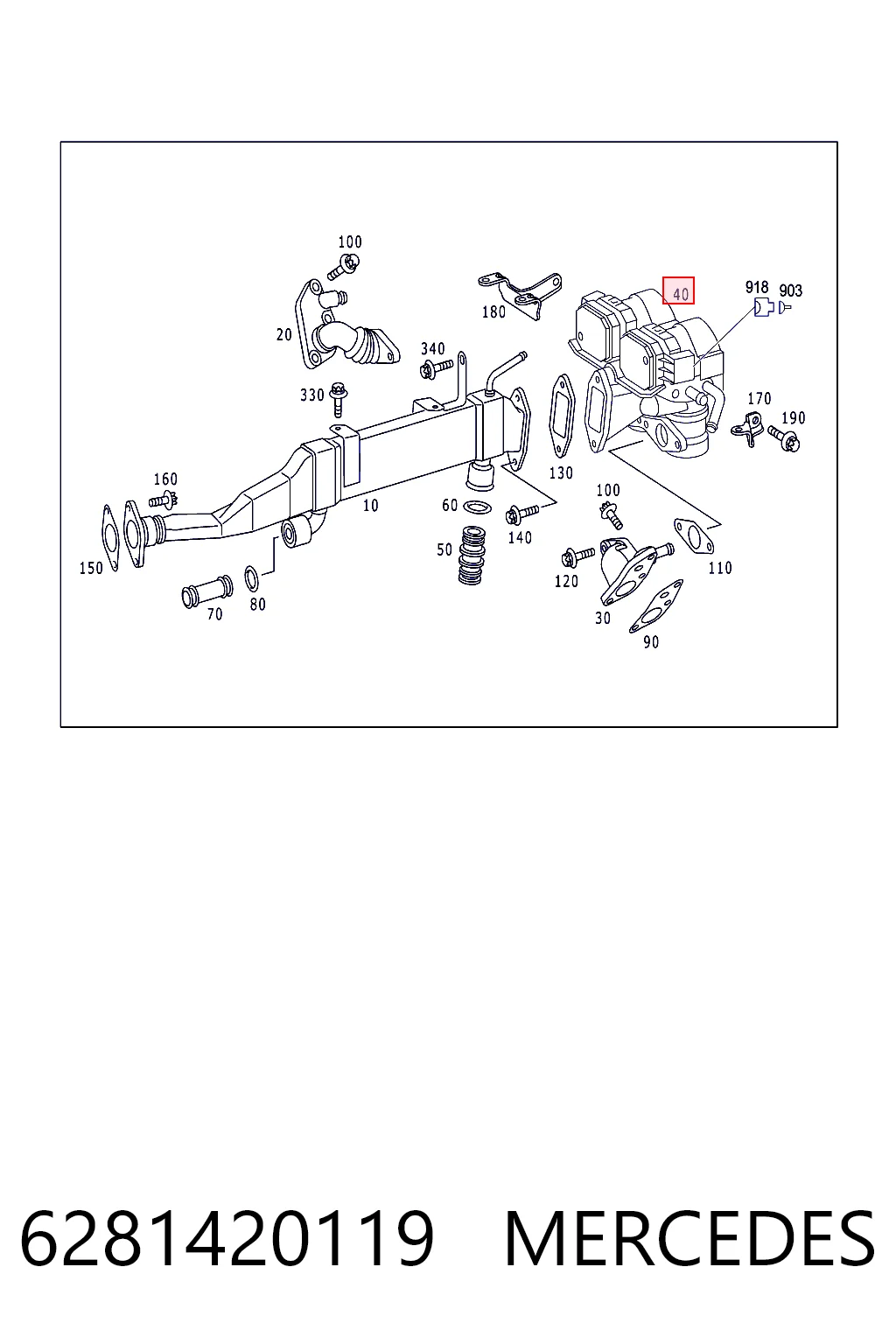 Клапан EGR Mercedes G I позашляховик (W463) (1989 - 2018) ціна, від 125.76 USD