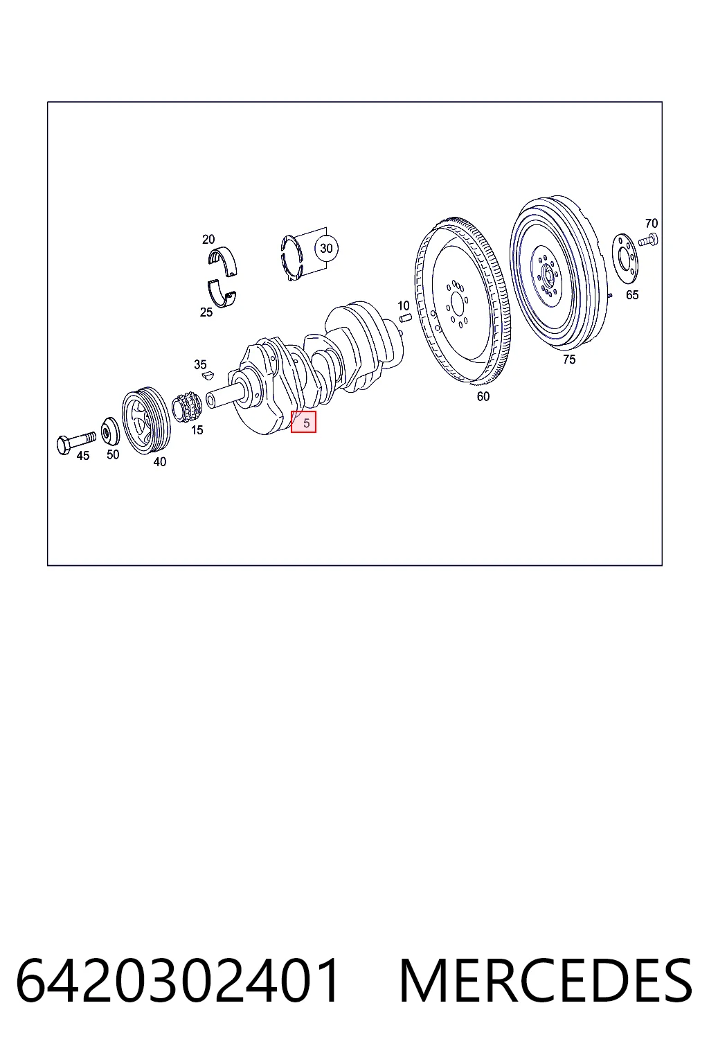 Колінвал K05175344AA Fiat/Alfa/Lancia