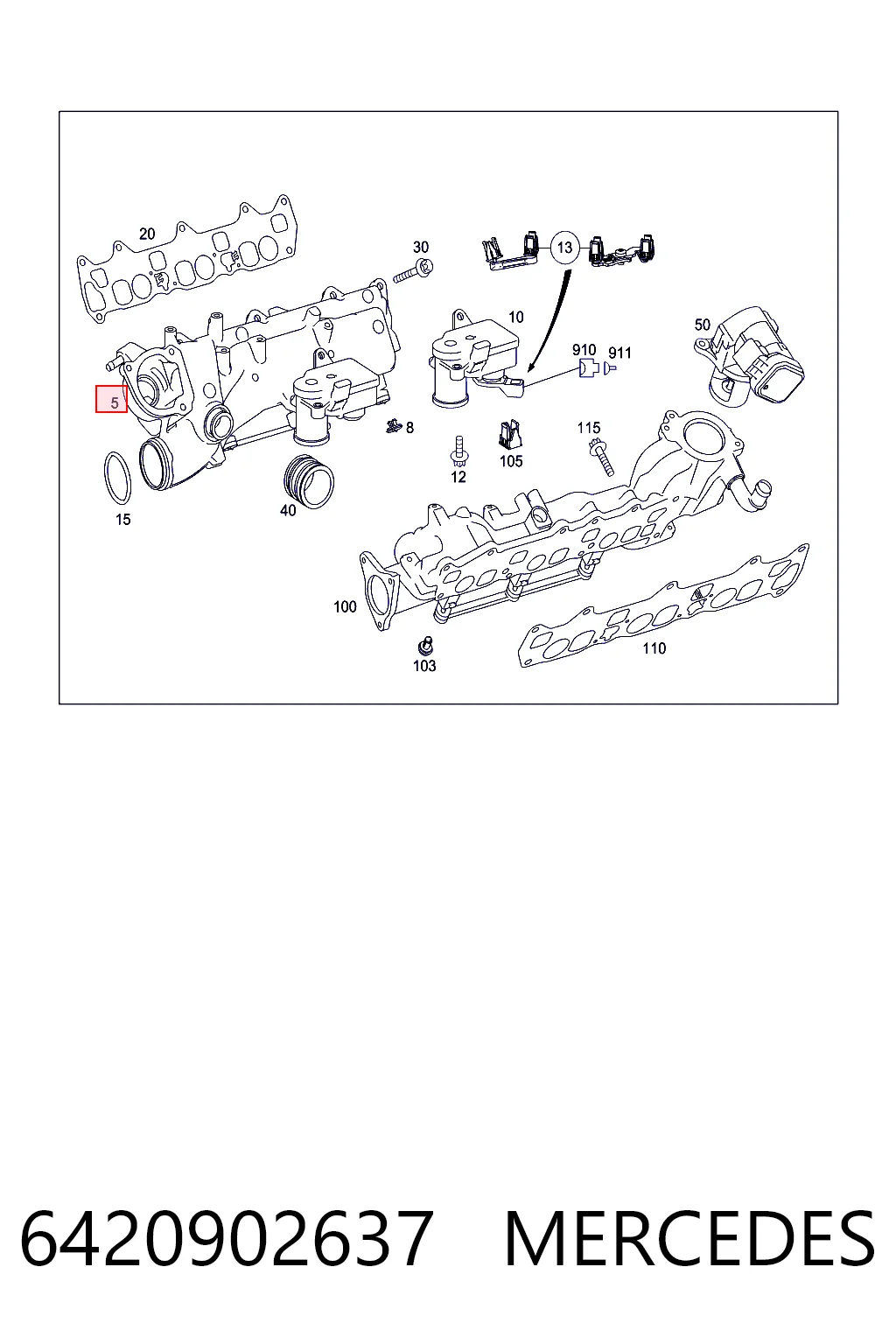 Купити K05175642AA Fiat/Alfa/Lancia Колектор впускний, правий