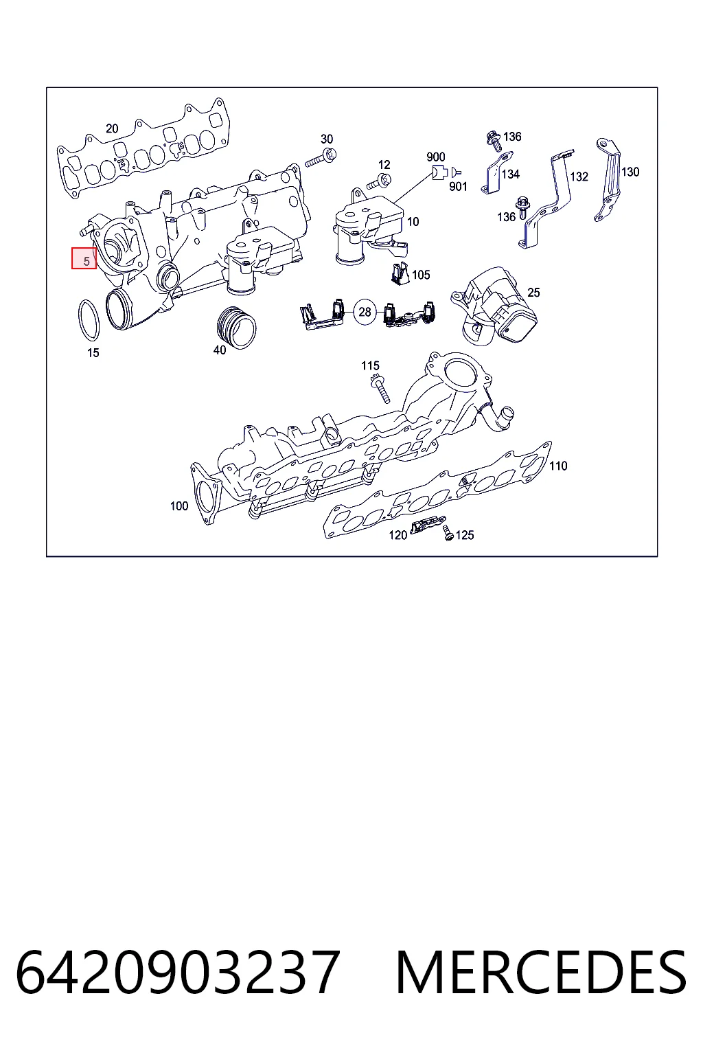 Колектор впускний, правий K05175642AA Fiat/Alfa/Lancia