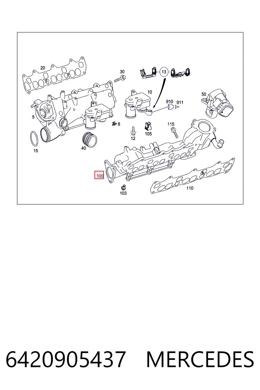 Колектор впускний, лівий Fiat/Alfa/Lancia K05175672AB ціна, від 72.22 USD