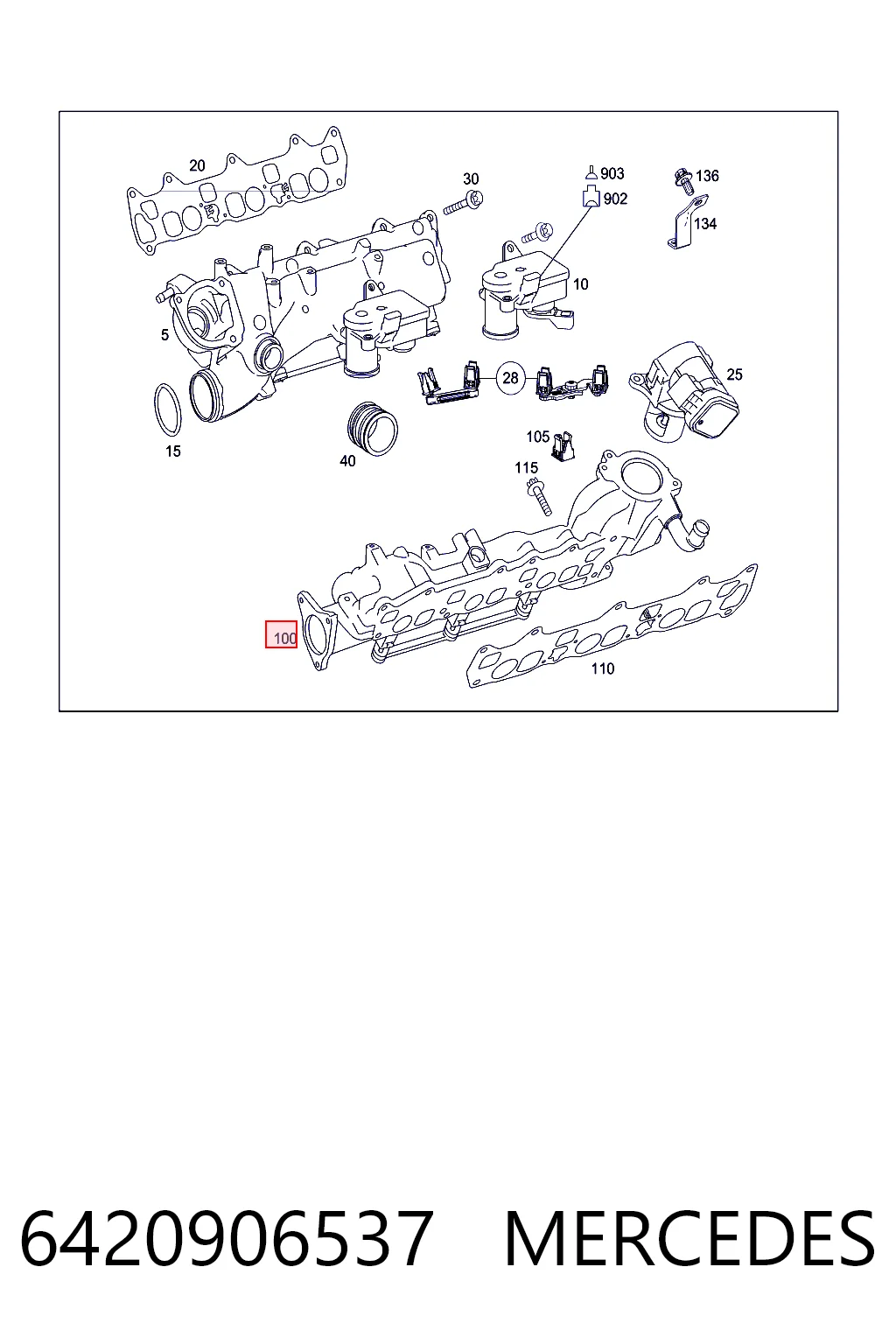 68030168AA Chrysler Колектор впускний, лівий