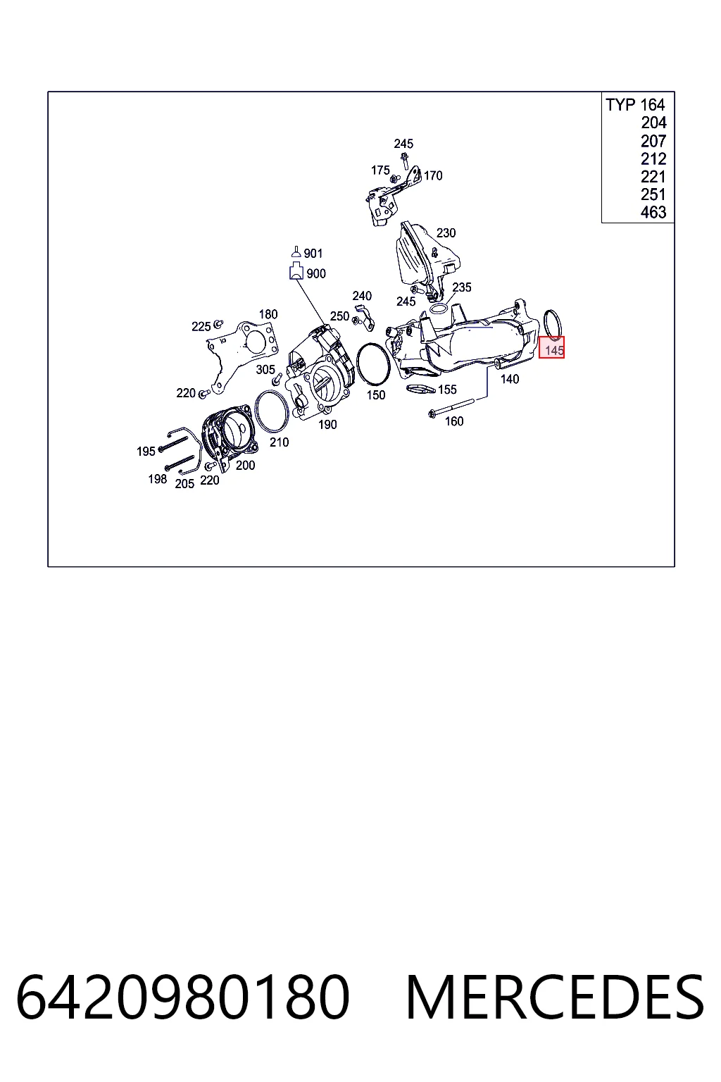 Купити K05175711AA Fiat/Alfa/Lancia Прокладка впускного колектора, верхня