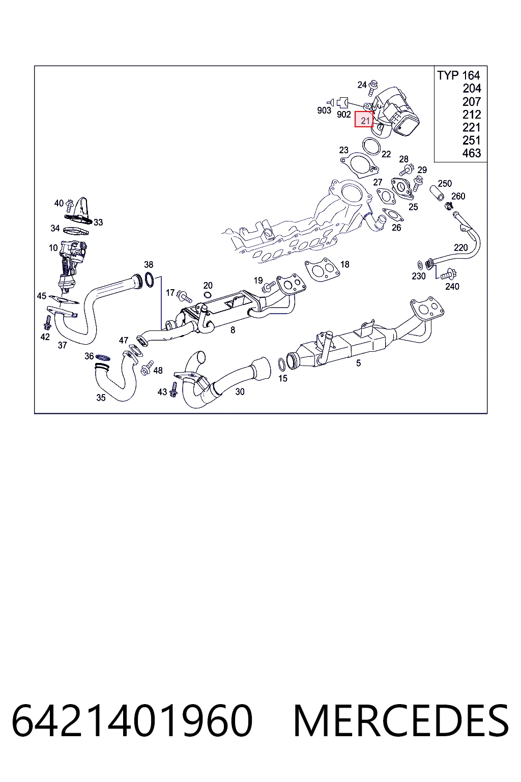 Клапан ЄГР A642140196087 Mercedes
