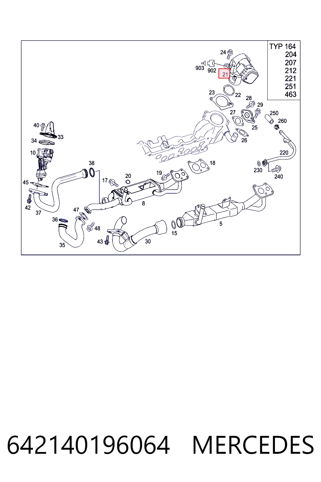 Клапан EGR Mercedes A642140196087 ціна, від 185.83 USD