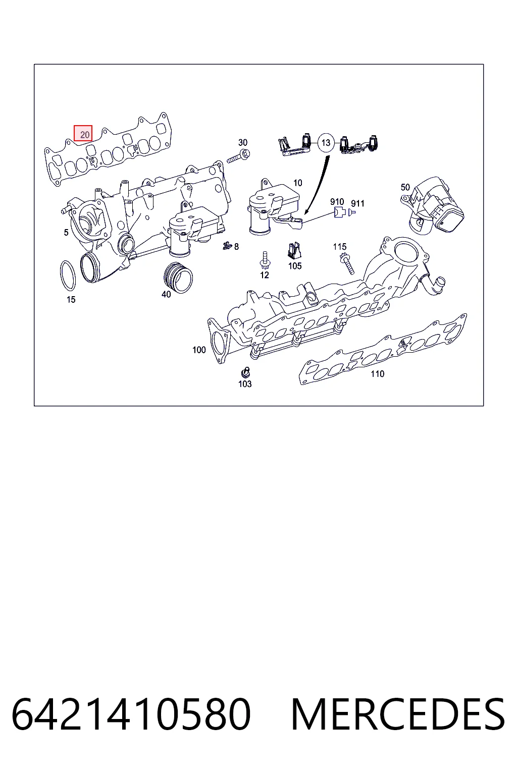 K05175645AA Fiat/Alfa/Lancia Прокладка впускного колектора