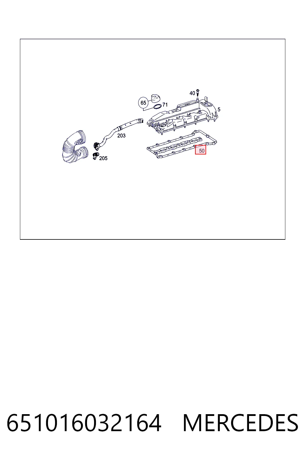 Прокладка кришки клапанної  на Mercedes Sprinter II 3,5-t 906
