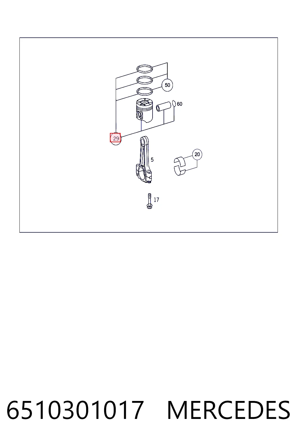 001PI00166002 Mahle Original Поршня на 1 циліндр, STD
