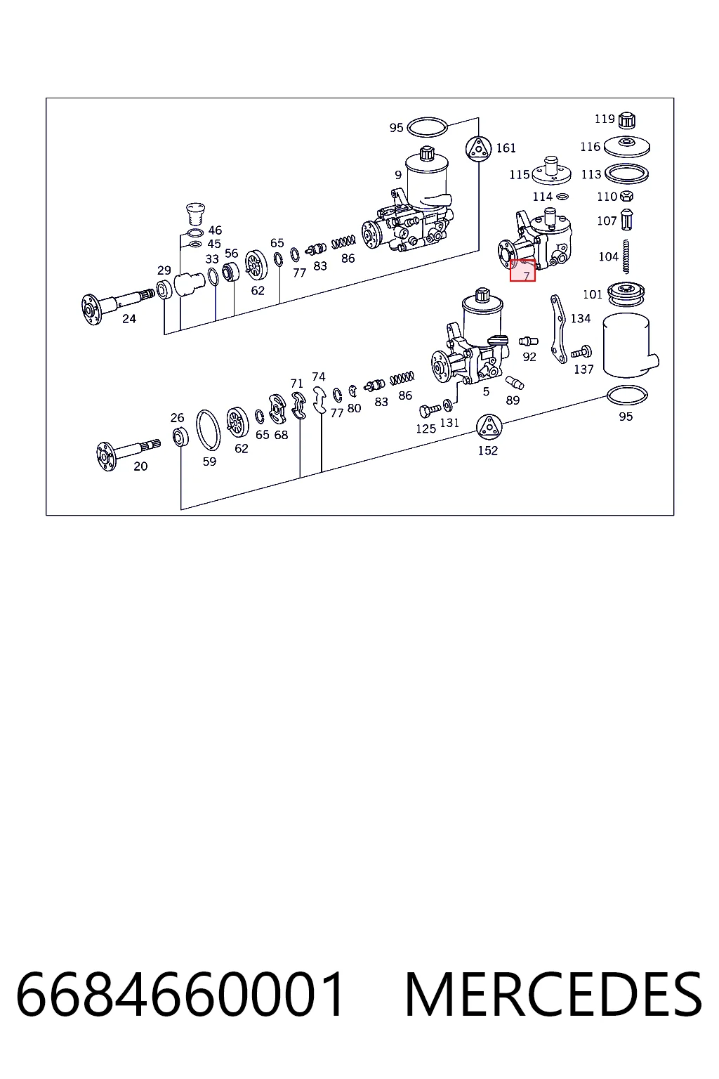 Насос ГПК Mercedes Benz Truck Vario фургон (667) (1996 - 2013) ціна, від 283.34 USD
