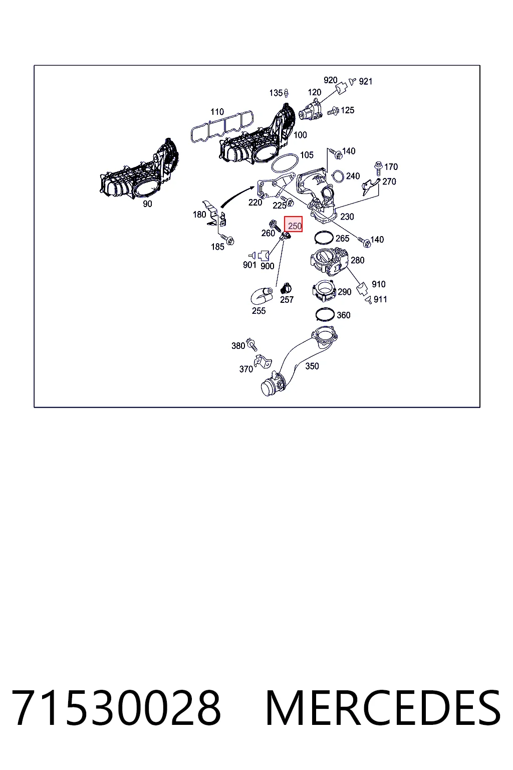 71530028 Mercedes Датчик наддува
