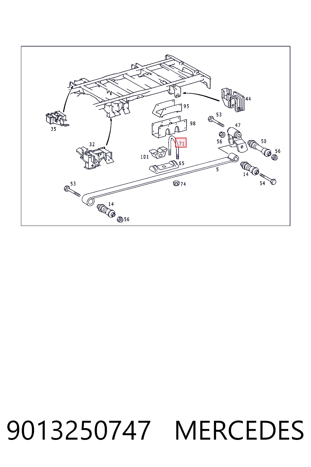 Стремянка ресори (TRUCK) ATP 9013250747MAX ціна, від 14.22 USD