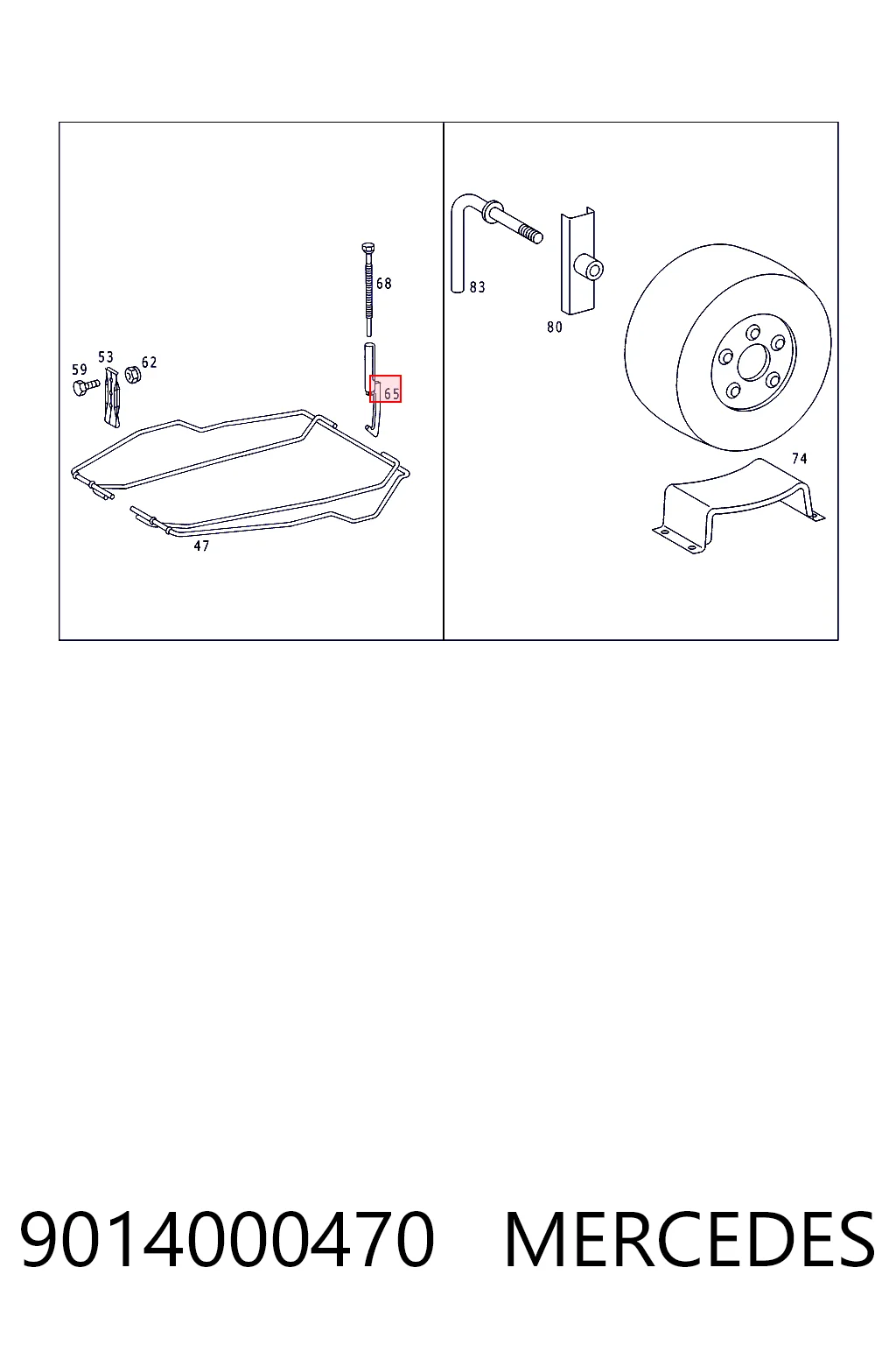 9014000470KIT ATP Кріплення запаски