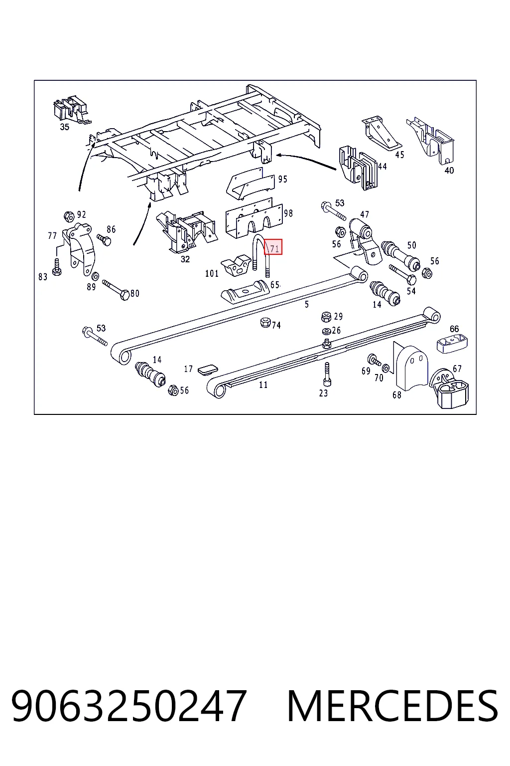 14X72X170 Celikyay Скоба ресори