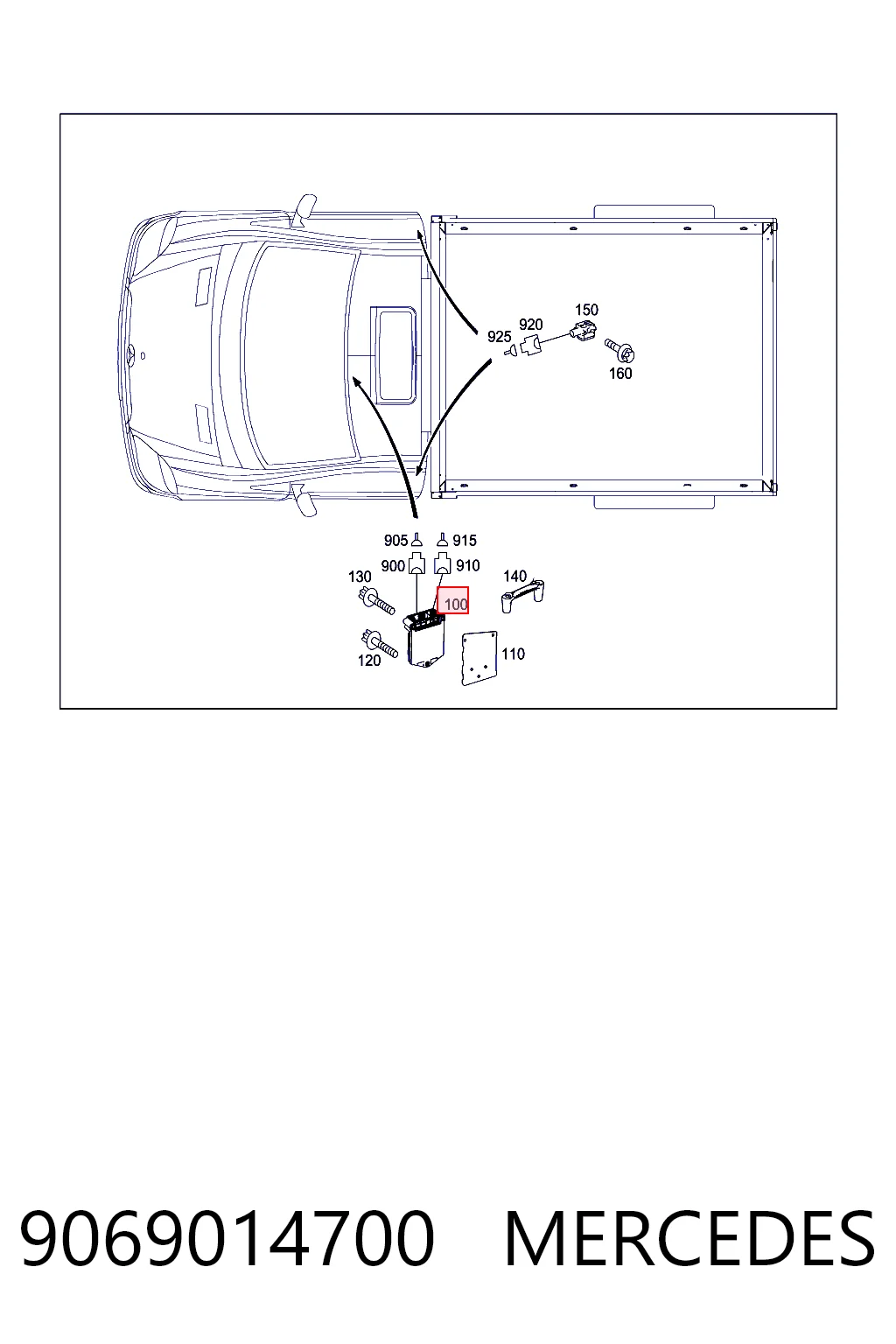 Модуль-процесор керування подушки безпеки A0285010054 Mercedes