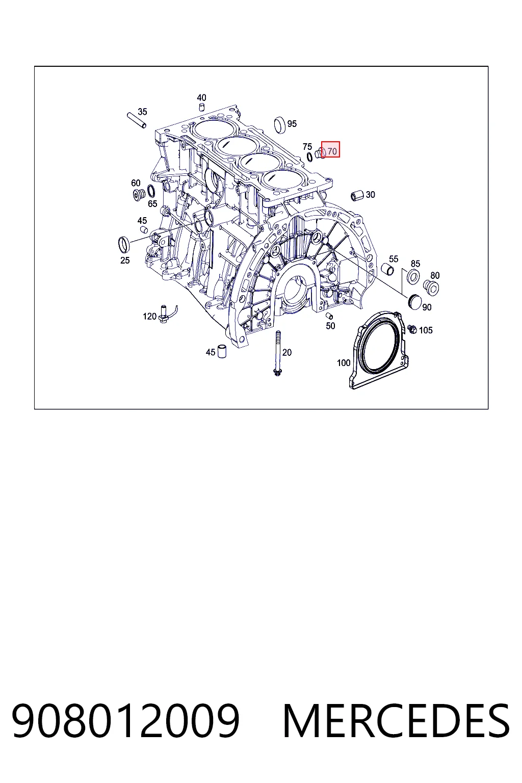 908012009 Mercedes Пробка піддона двигуна