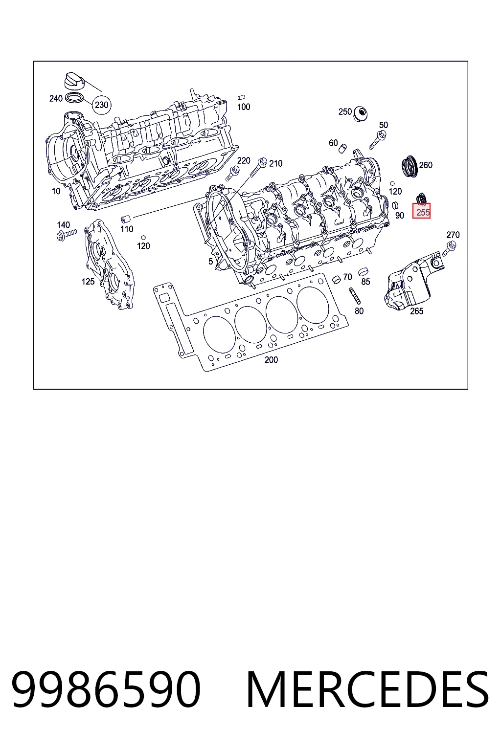 9986590 Mercedes Заглушка-корок розподільника