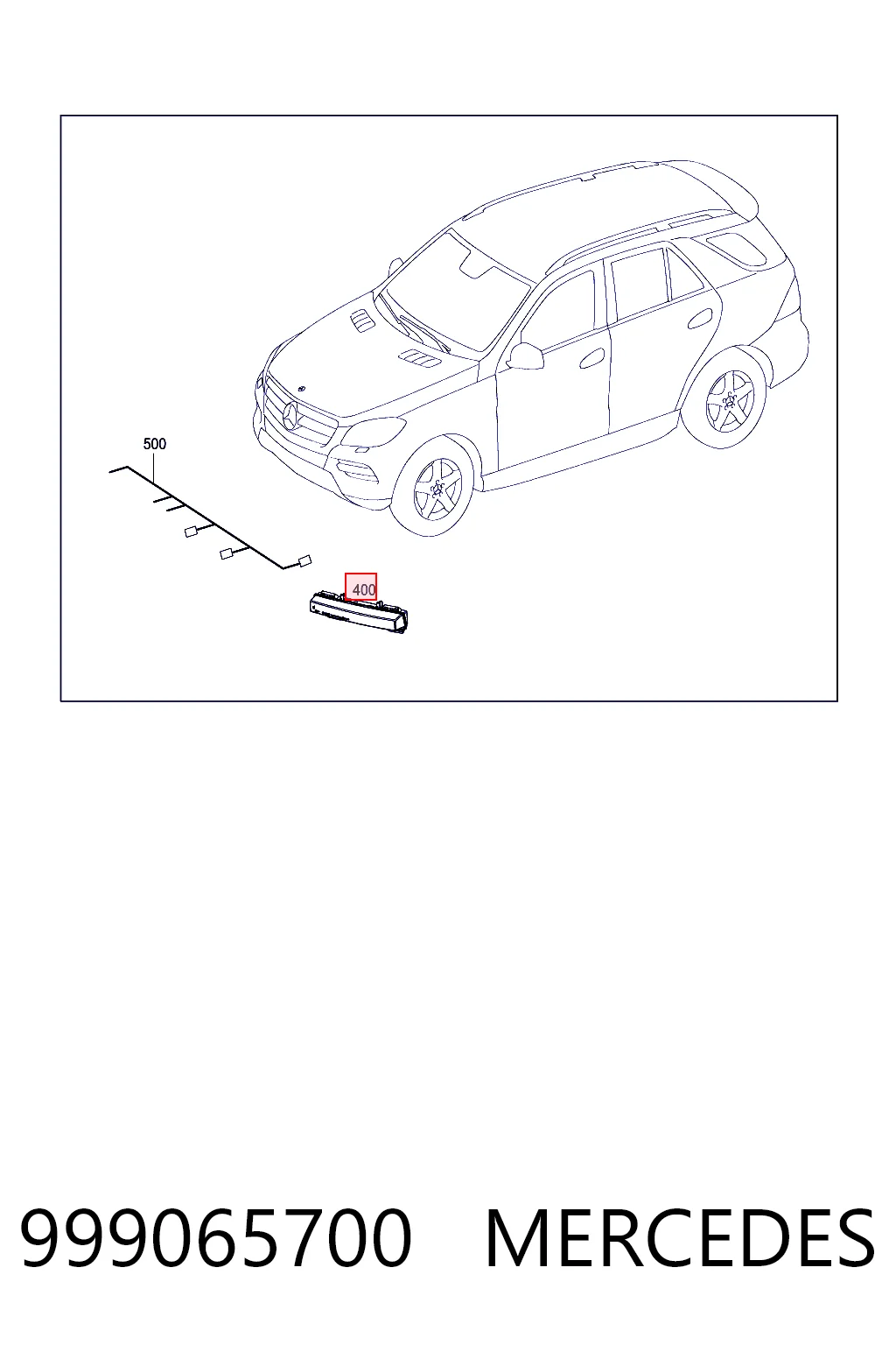 999065700 Mercedes Фара денного світла, ліва