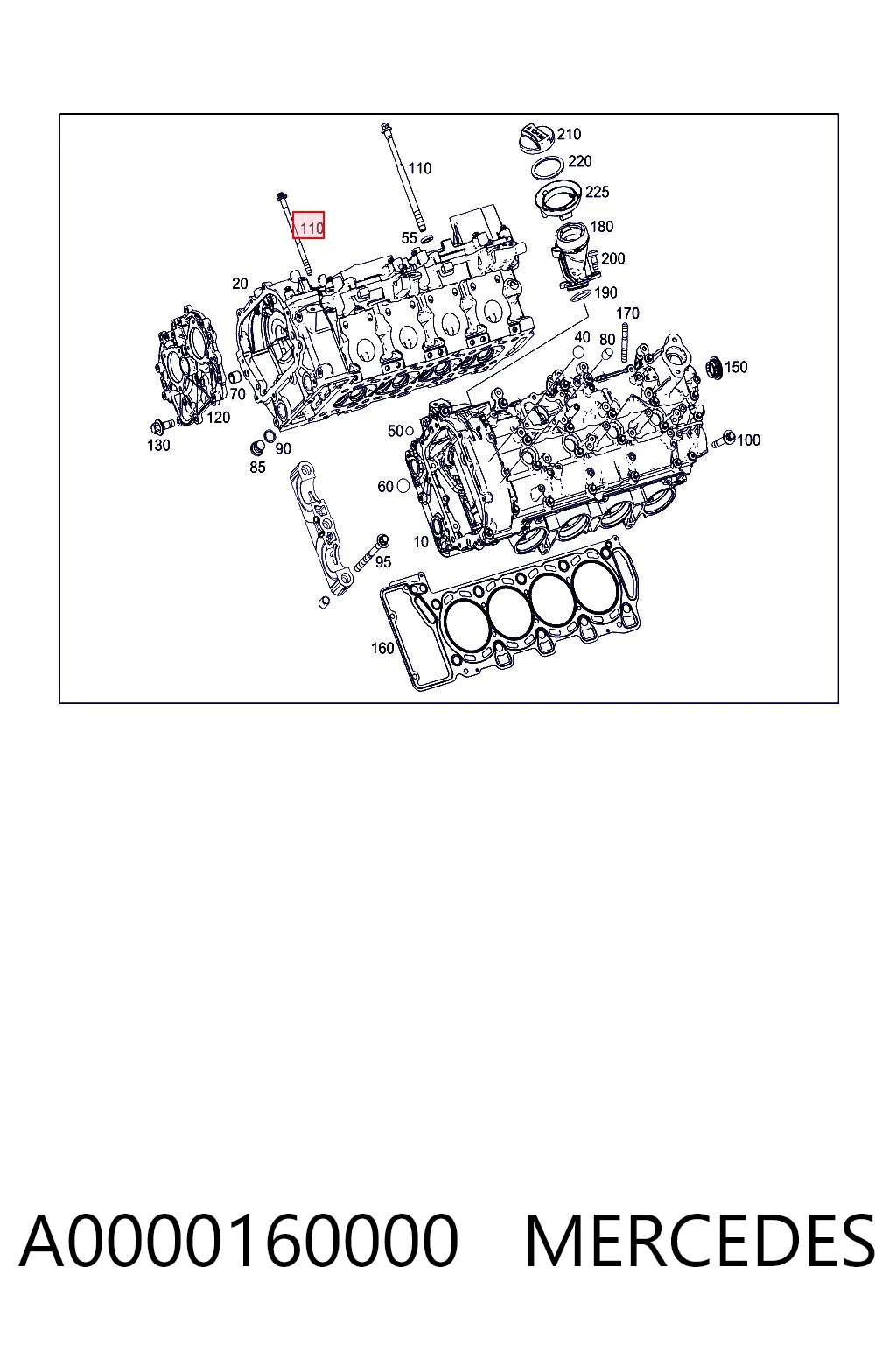 Купити Болт ГБЦ Mercedes E  S213