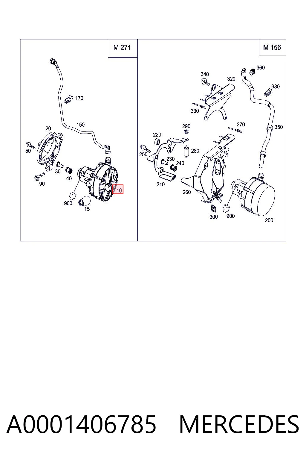 A0001406785 Mercedes Насос повітряний