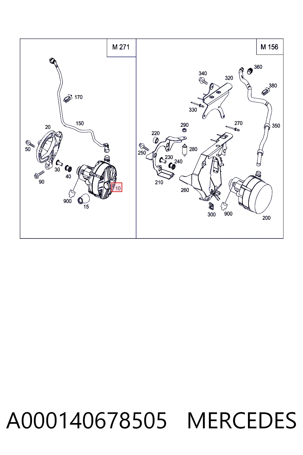 A000140678505 Mercedes Насос повітряний