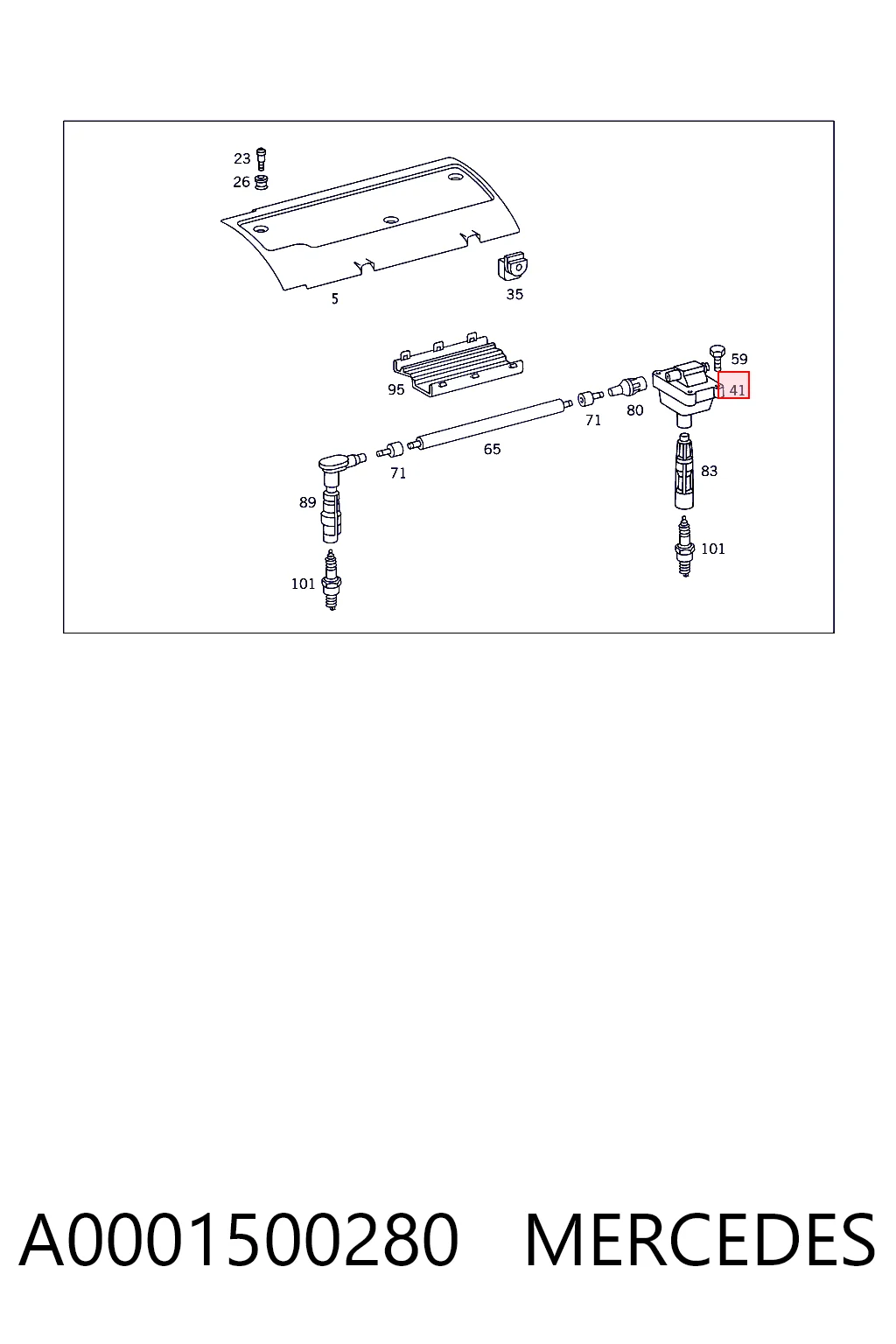 A0001500280 Mercedes Котушка запалювання