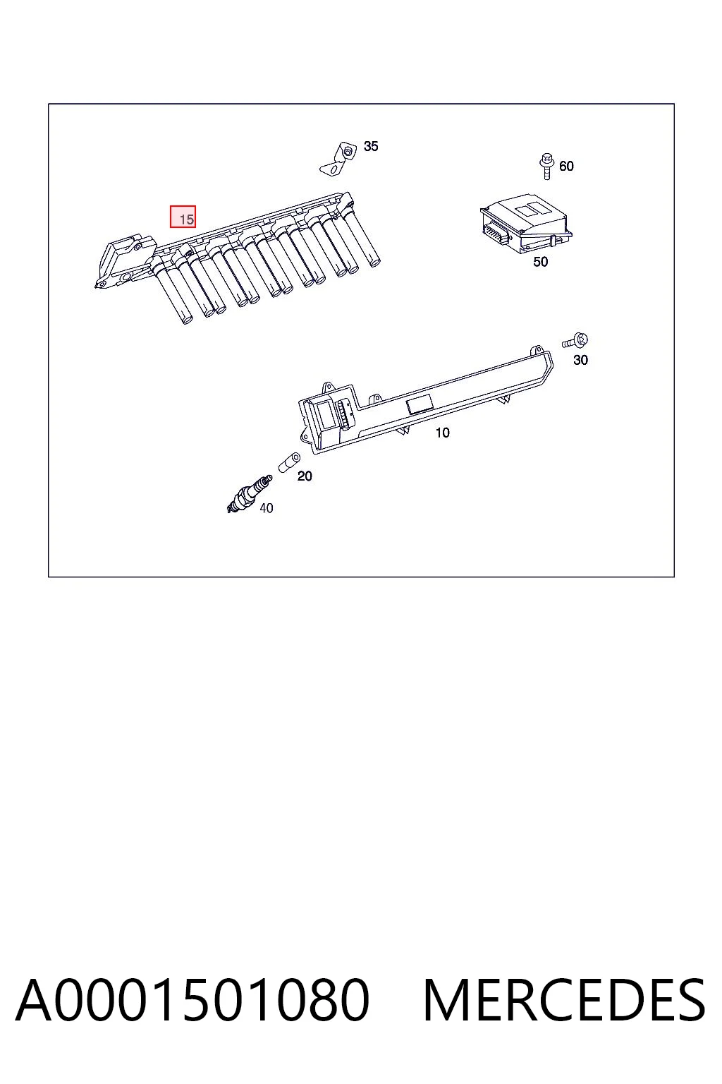 A0001501080 Mercedes Котушка запалювання