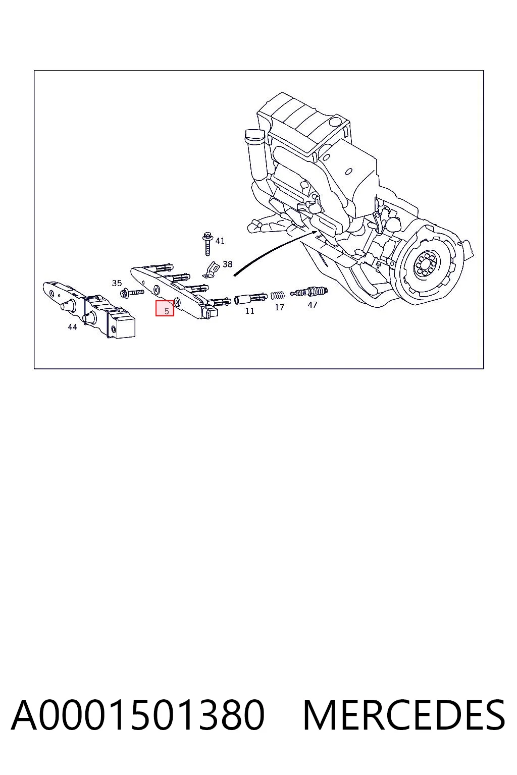 A0001501380 Mercedes Котушка запалювання