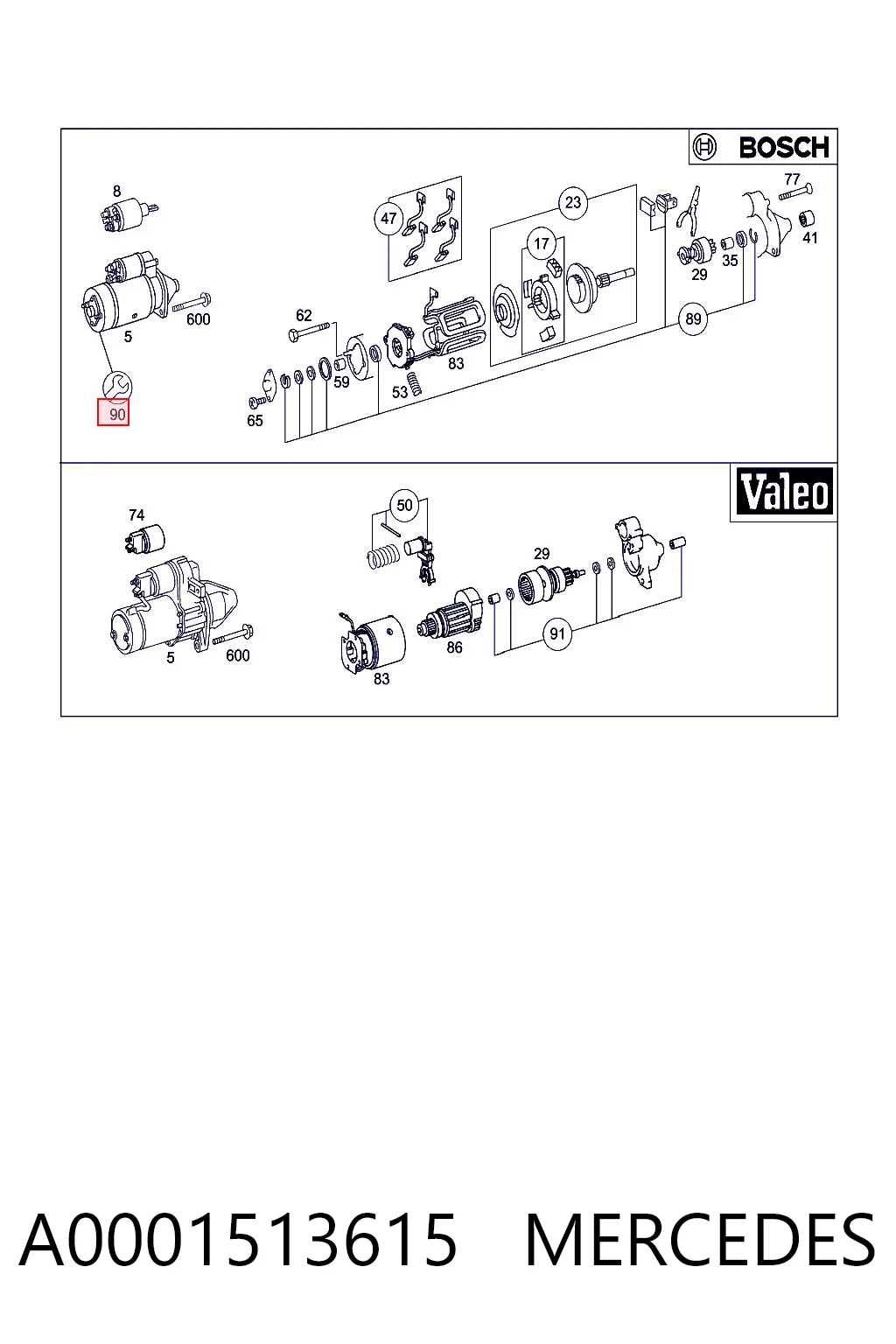 Ремкомплект стартера Ford 6147943 ціна, від 29.23 USD