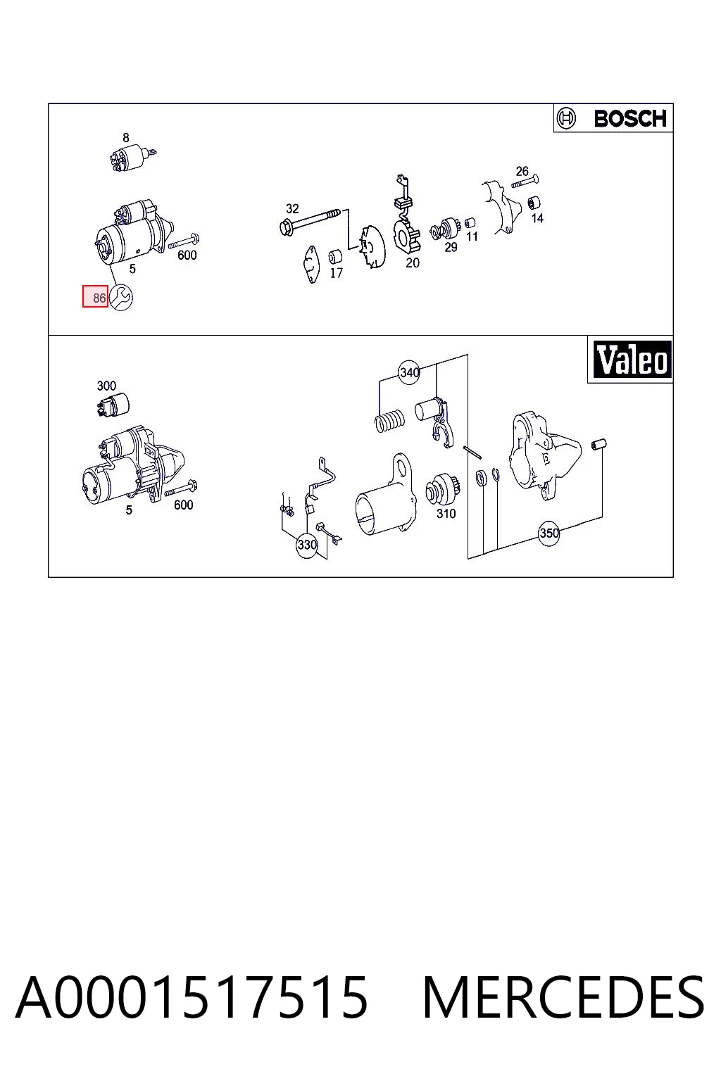 Купити 1986SE1877879 Bosch Якір (ротор) стартера